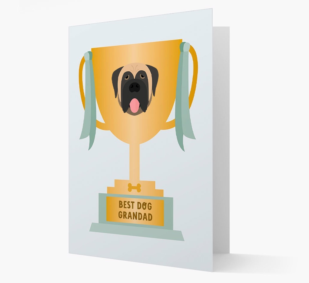 Best Grandad Trophy: Personalized {breedFullName} Card