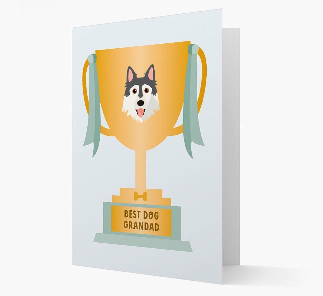 Best Grandad Trophy: Personalized {breedFullName} Card
