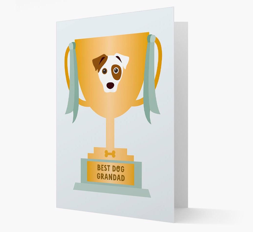 Best Grandad Trophy: Personalized {breedFullName} Card