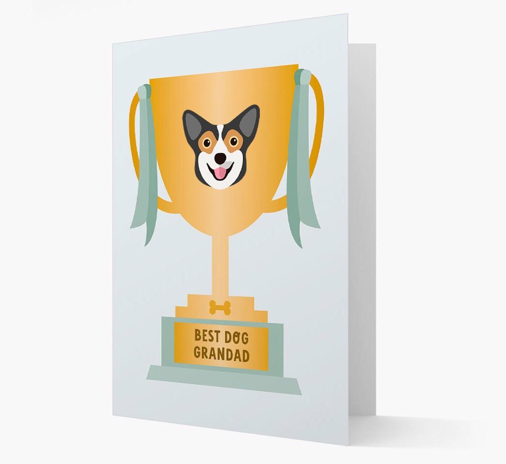 Best Grandad Trophy: Personalized {breedFullName} Card