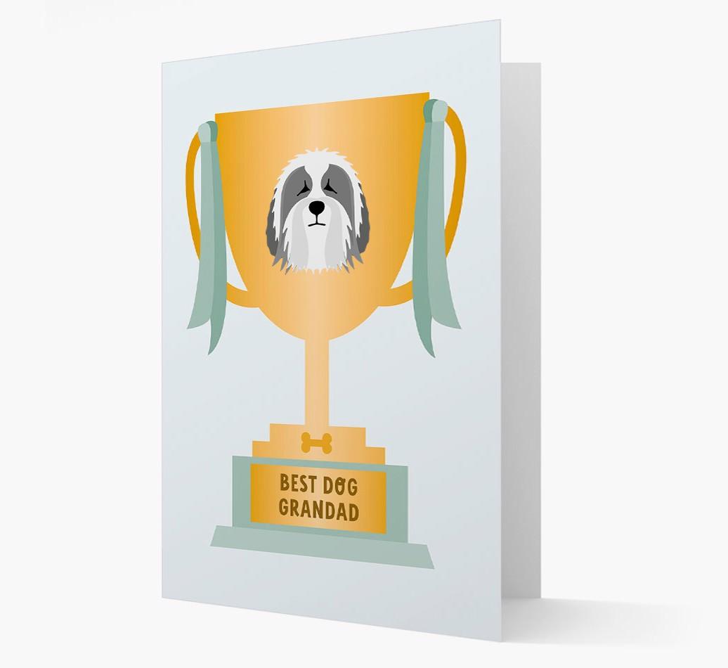 Best Grandad Trophy: Personalized {breedFullName} Card