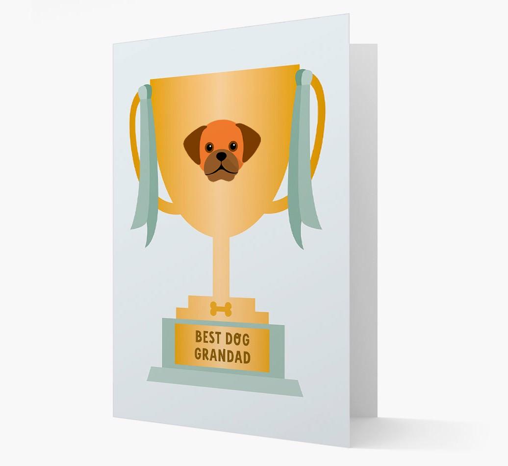 Best Grandad Trophy: Personalized {breedFullName} Card