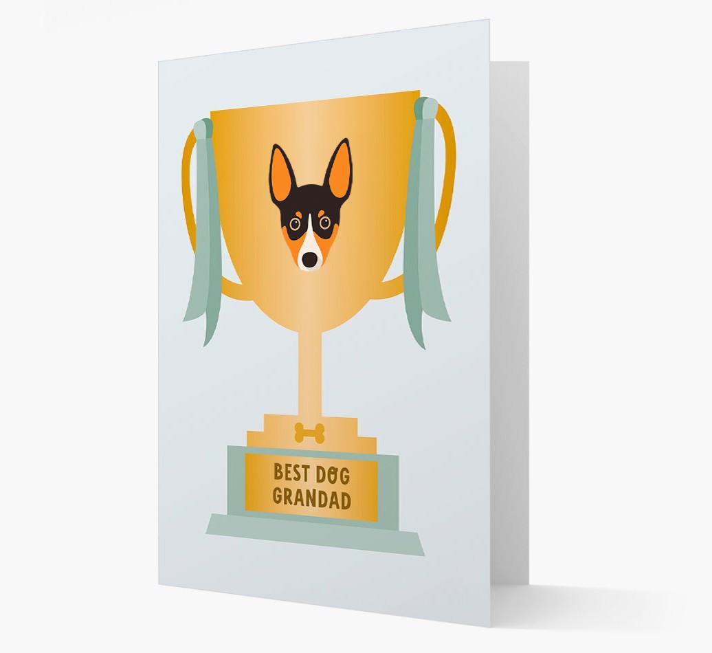 Best Grandad Trophy: Personalized {breedFullName} Card