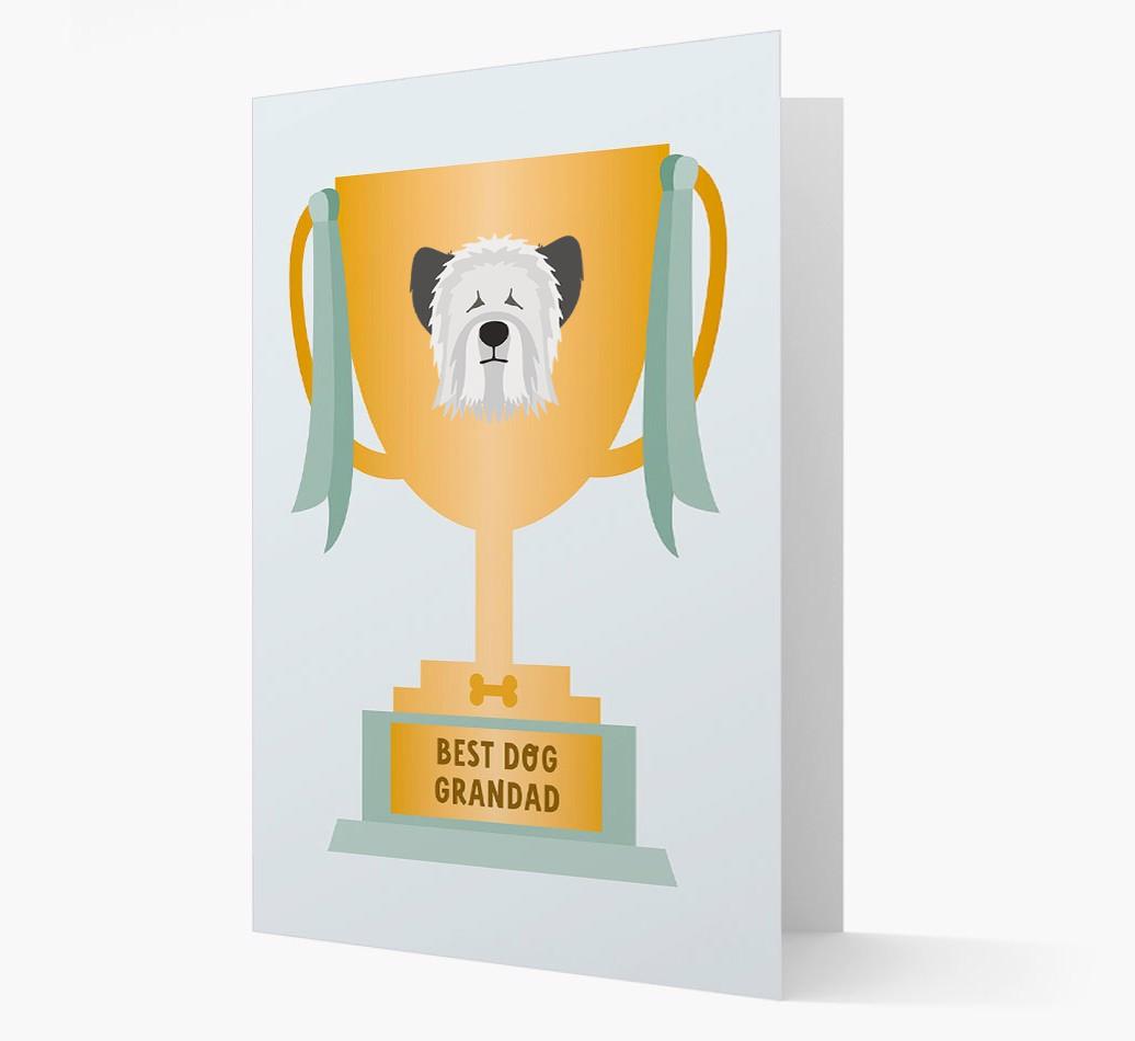 Best Grandad Trophy: Personalized {breedFullName} Card