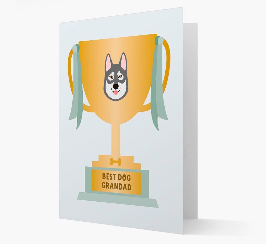 Best Grandad Trophy: Personalized {breedFullName} Card