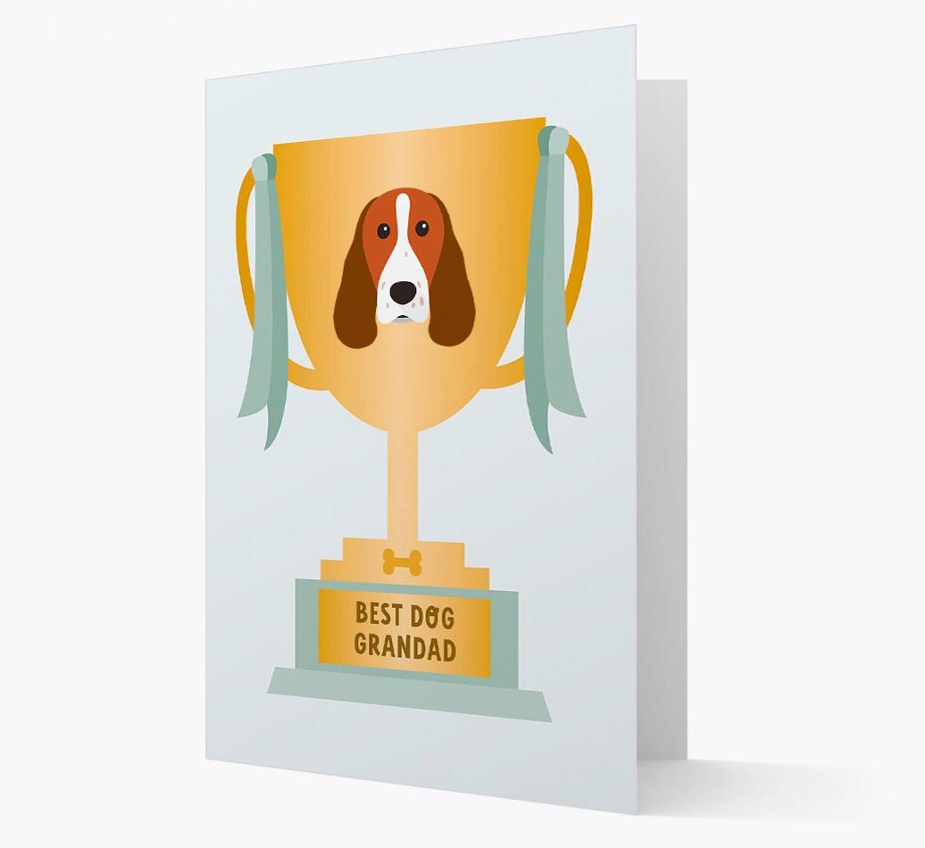 Best Grandad Trophy: Personalized {breedFullName} Card