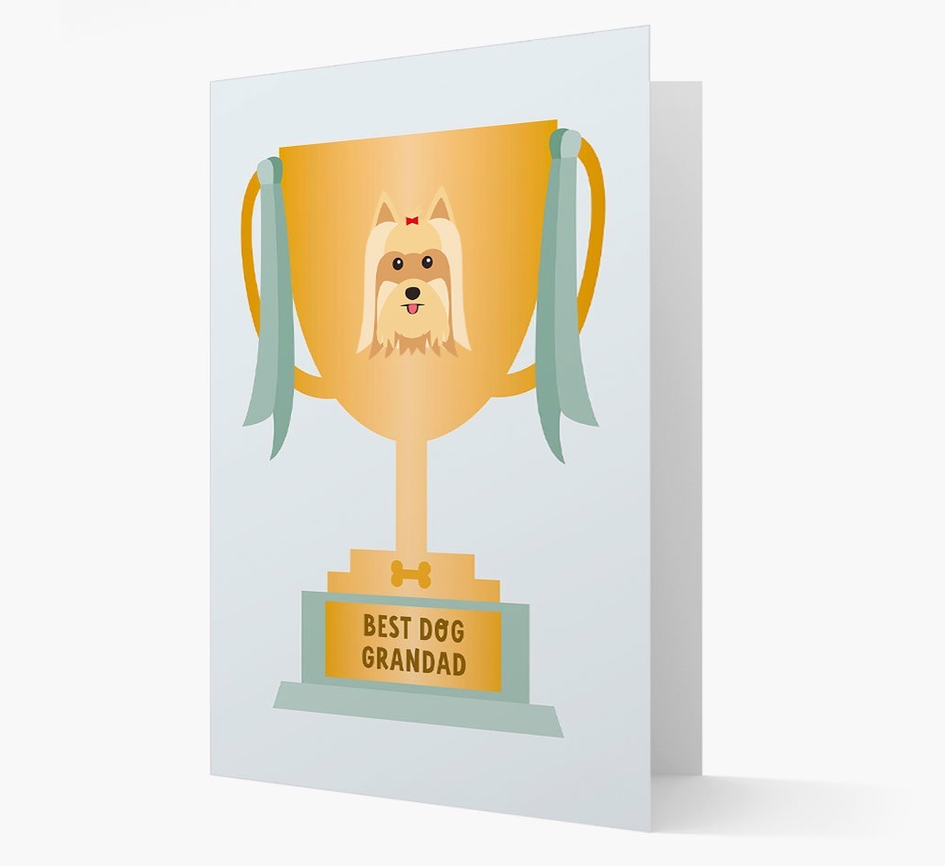 Best Grandad Trophy: Personalised {breedFullName} Card