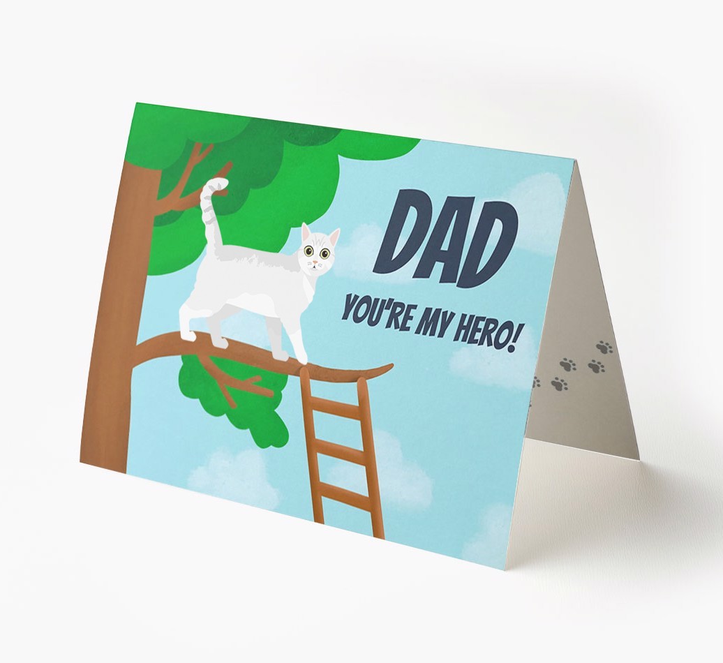 Dad, You're My Hero: Personalised {breedCommonName} Card