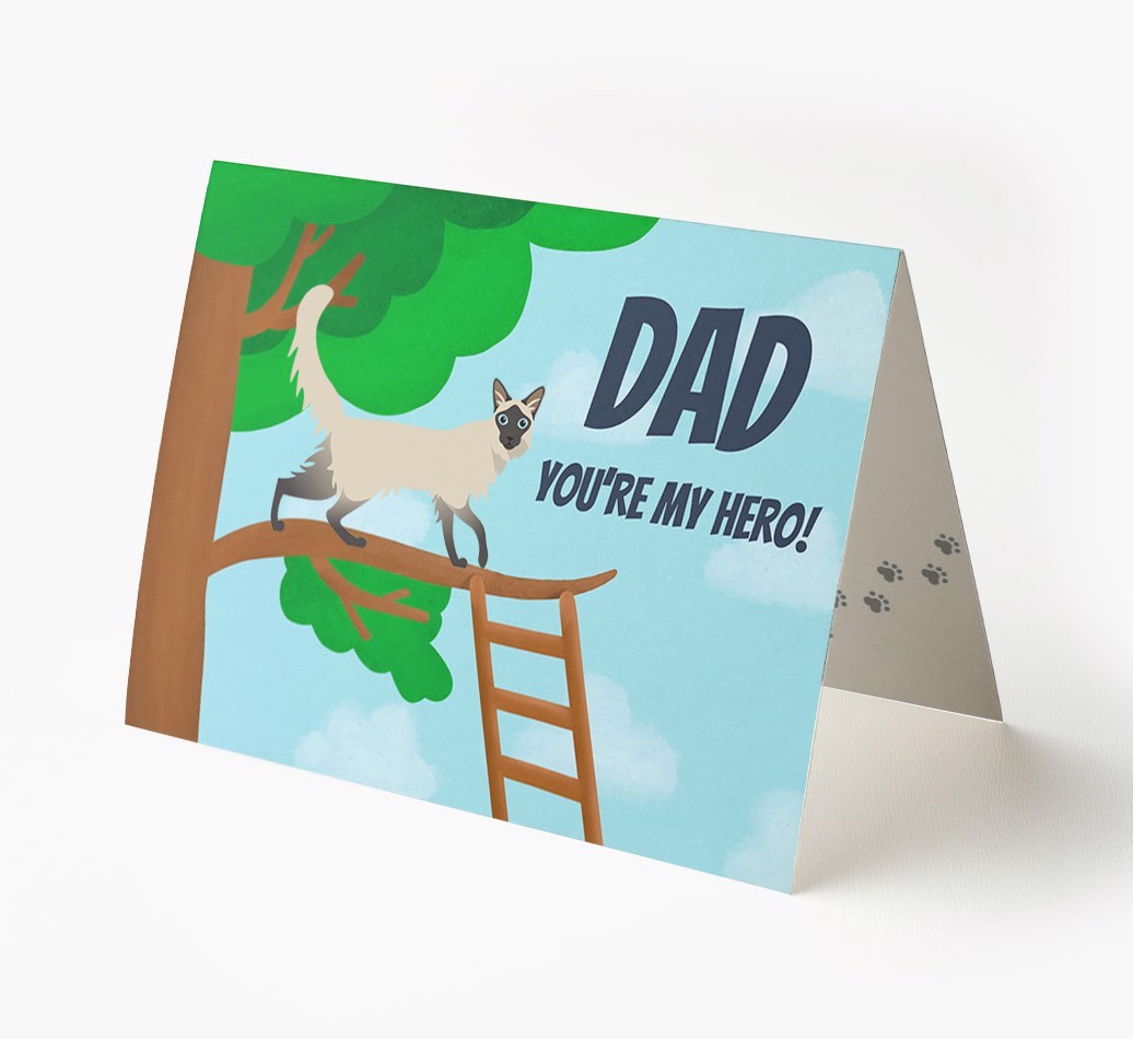 Dad, You're My Hero: Personalised {breedCommonName} Card
