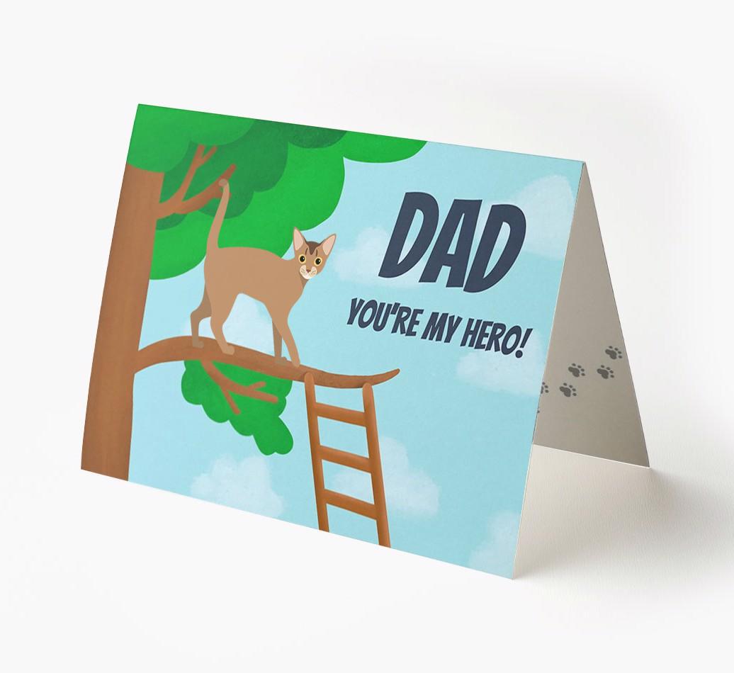 Dad, You're My Hero: Personalised {breedCommonName} Card
