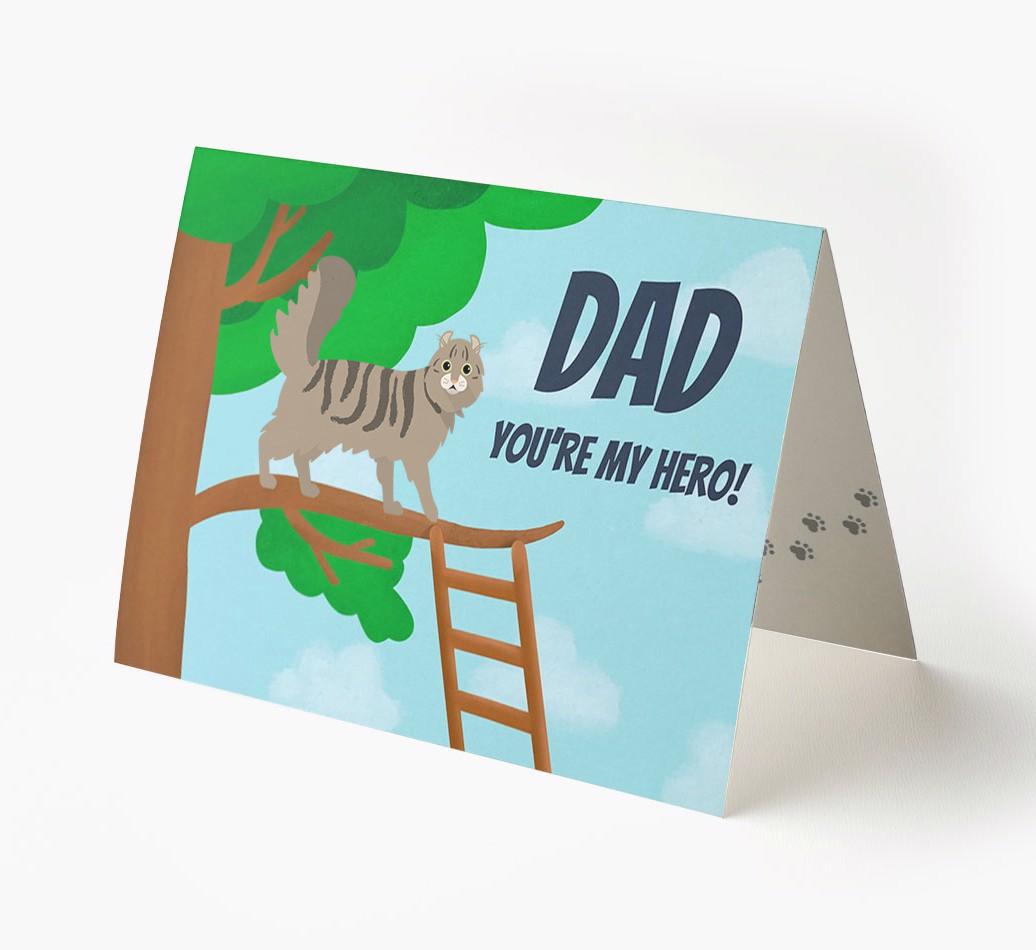 Dad, You're My Hero: Personalised {breedCommonName} Card