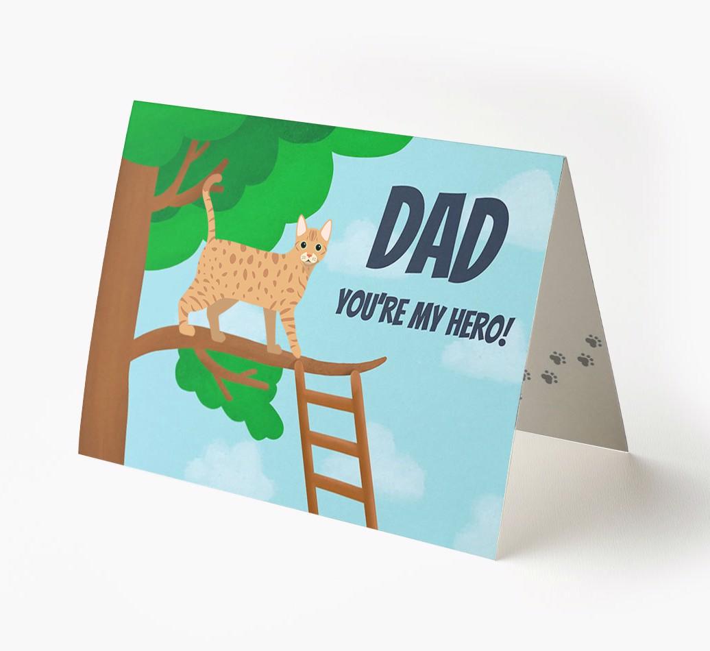 Dad, You're My Hero: Personalised {breedCommonName} Card