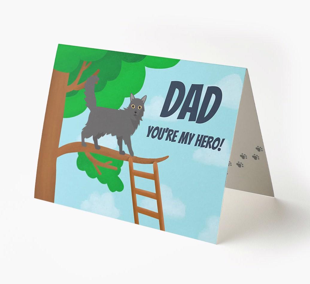 Dad, You're My Hero: Personalised {breedCommonName} Card