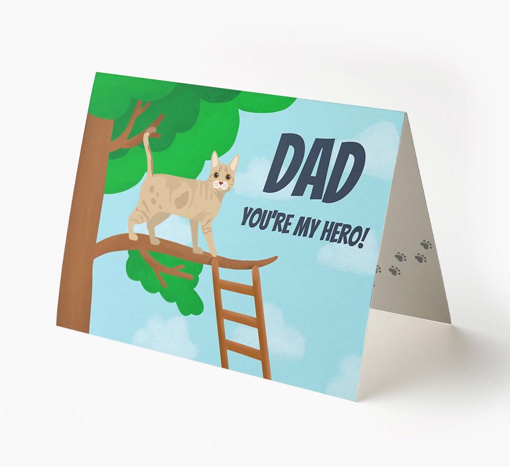 Dad, You're My Hero: Personalised {breedCommonName} Card