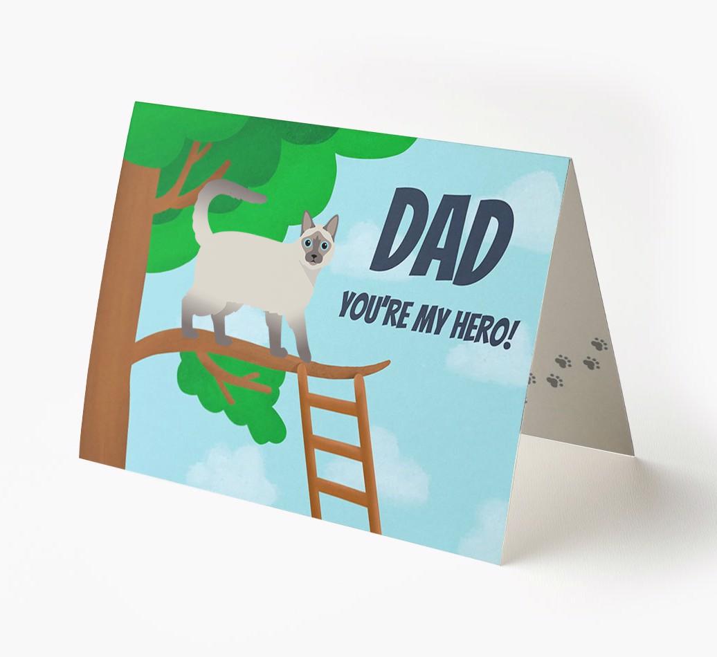 Dad, You're My Hero: Personalised {breedCommonName} Card