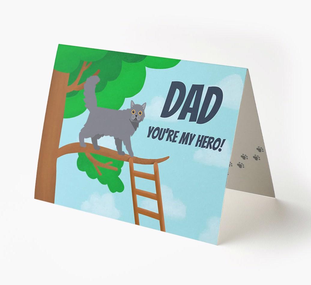 Dad, You're My Hero: Personalised {breedCommonName} Card