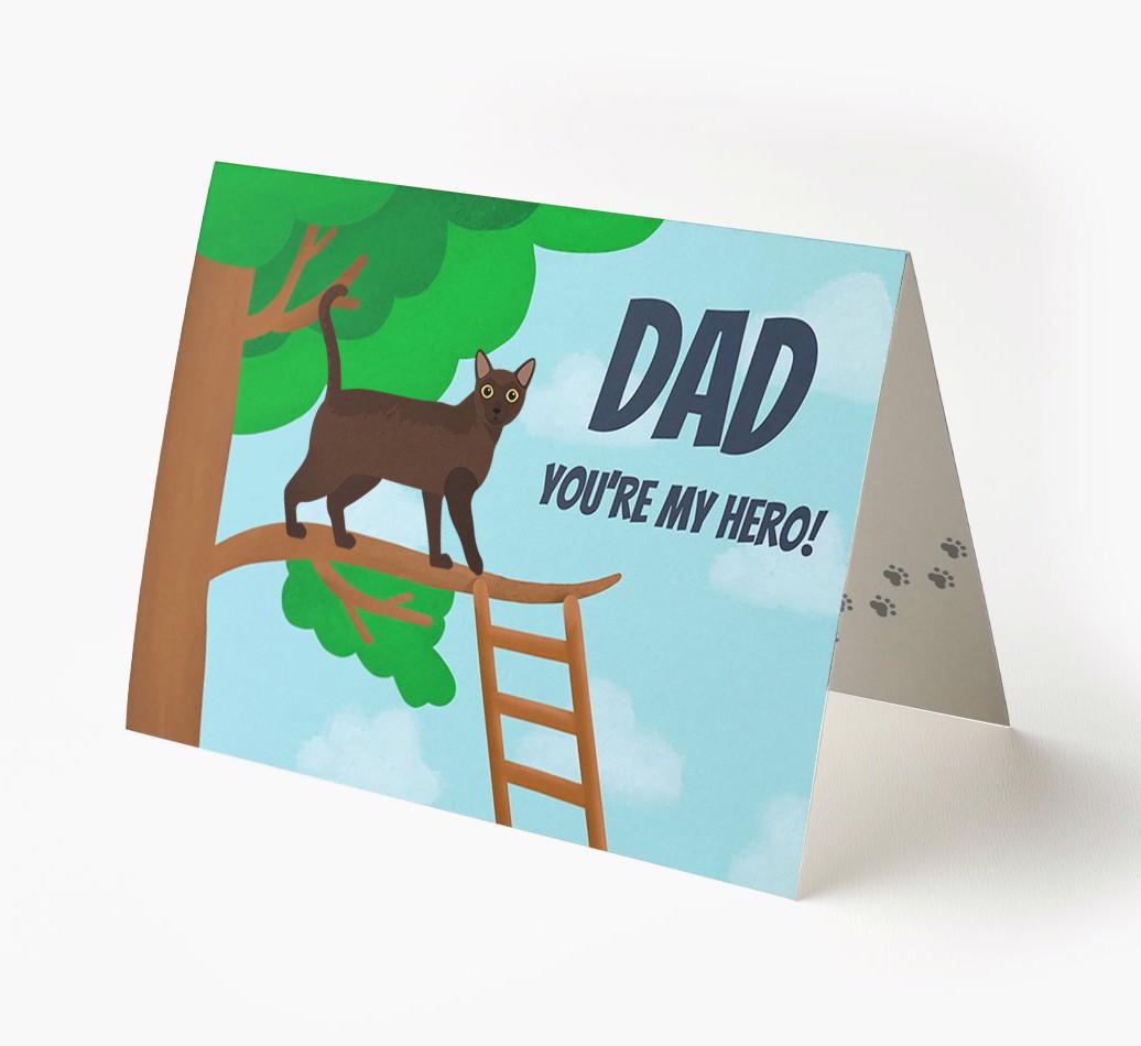 Dad, You're My Hero: Personalised {breedCommonName} Card