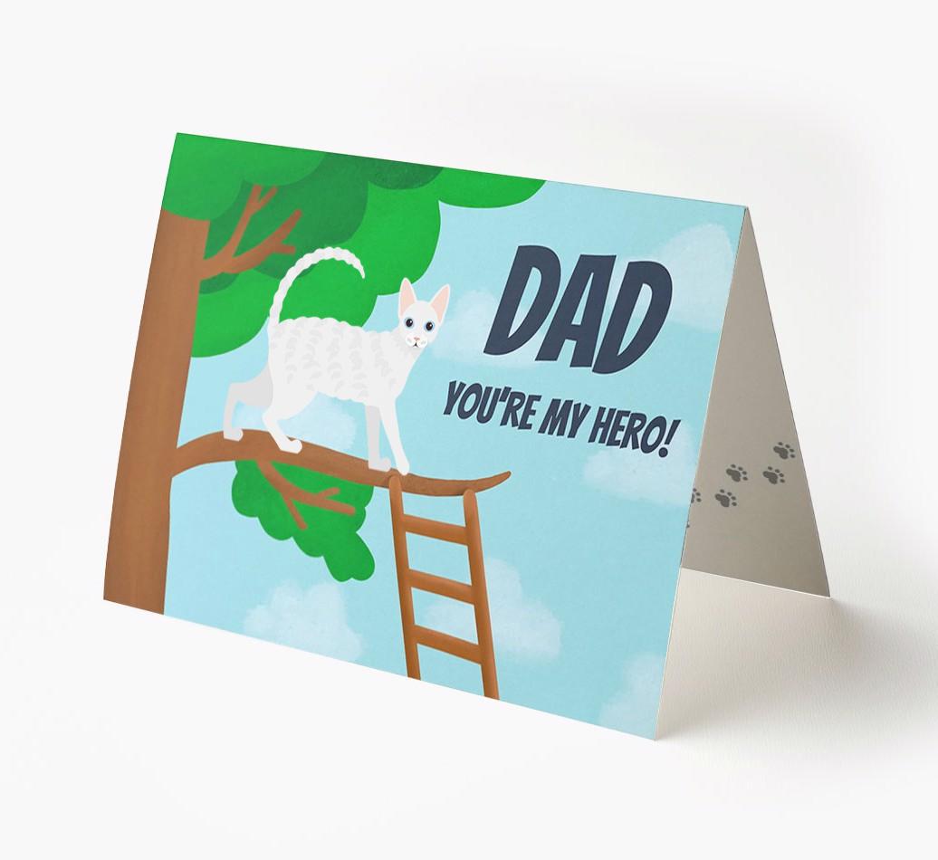 Dad, You're My Hero: Personalised {breedCommonName} Card