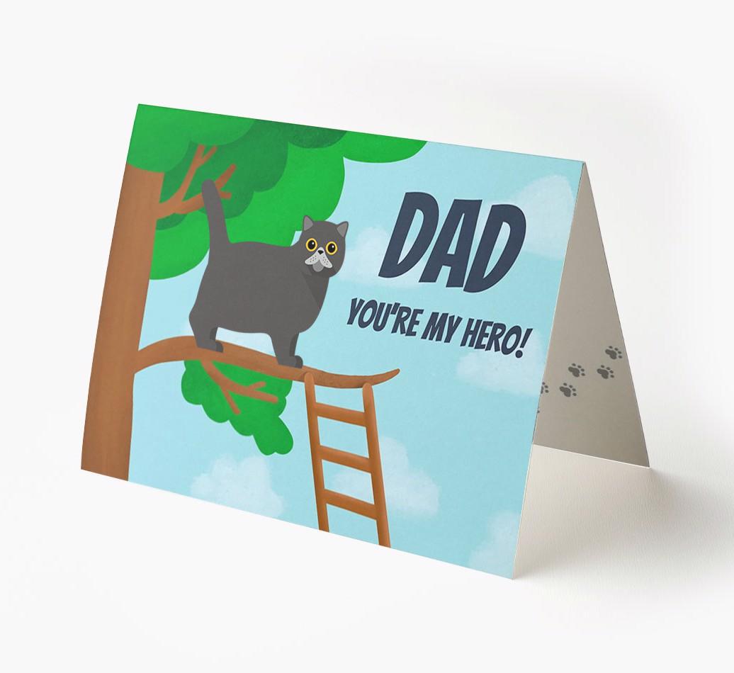 Dad, You're My Hero: Personalised {breedCommonName} Card