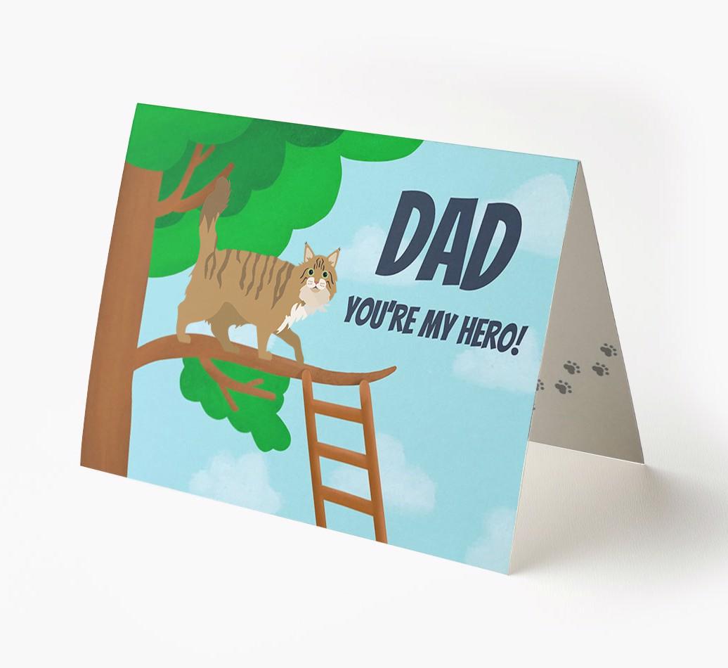 Dad, You're My Hero: Personalised {breedCommonName} Card