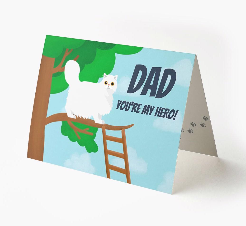 Dad, You're My Hero: Personalised {breedCommonName} Card