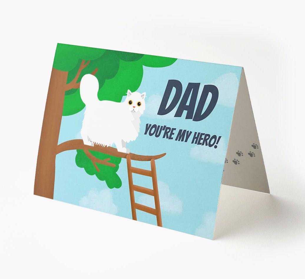Dad, You're My Hero: Personalised {breedCommonName} Card
