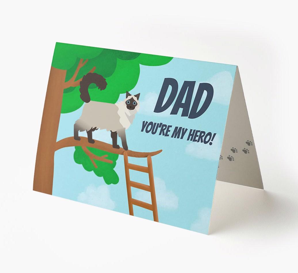 Dad, You're My Hero: Personalised {breedCommonName} Card