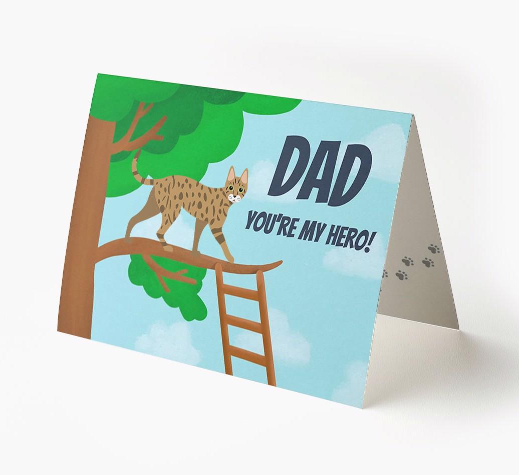 Dad, You're My Hero: Personalised {breedCommonName} Card