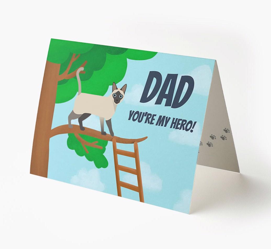 Dad, You're My Hero: Personalised {breedCommonName} Card