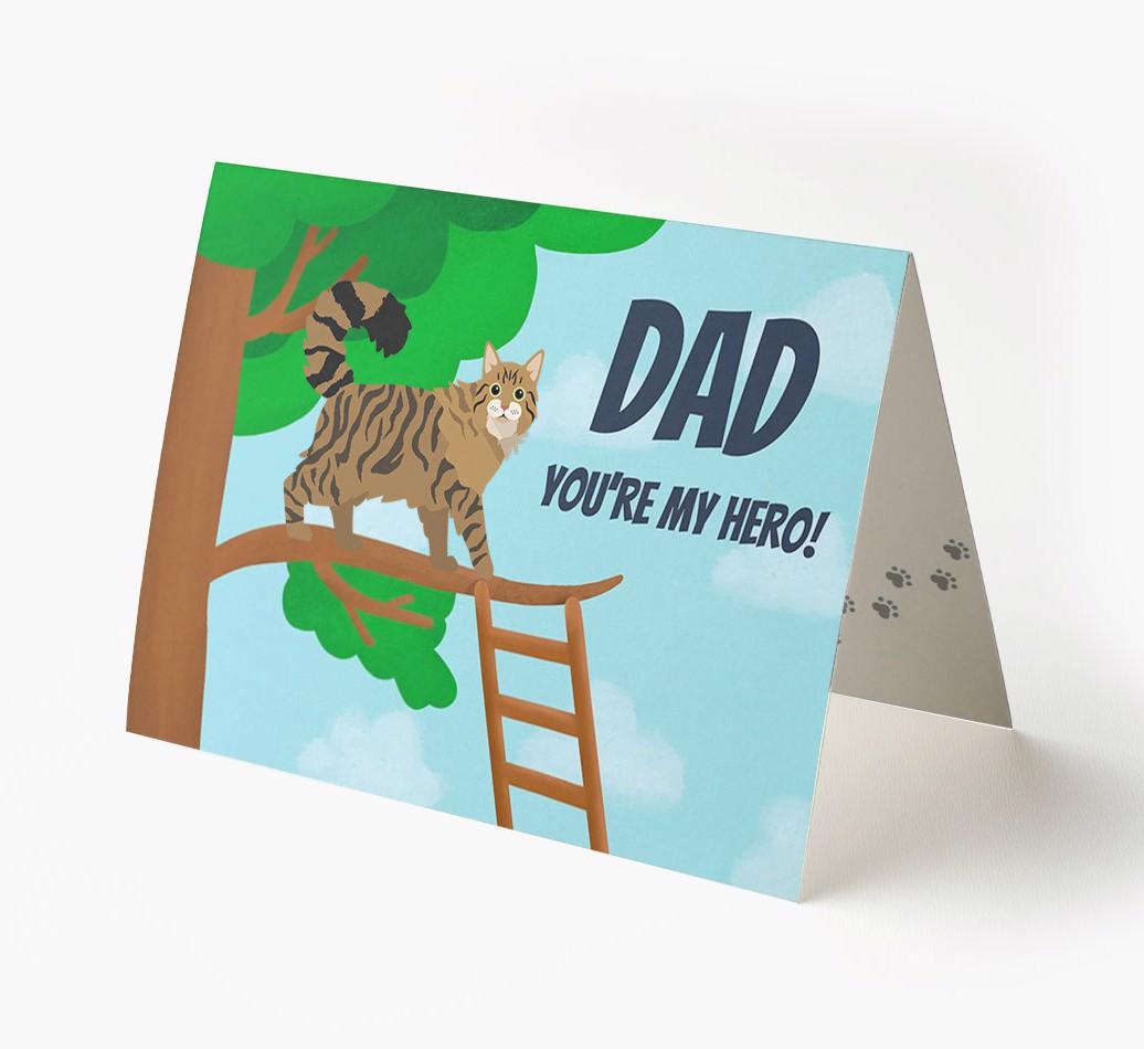 Dad, You're My Hero: Personalised {breedCommonName} Card