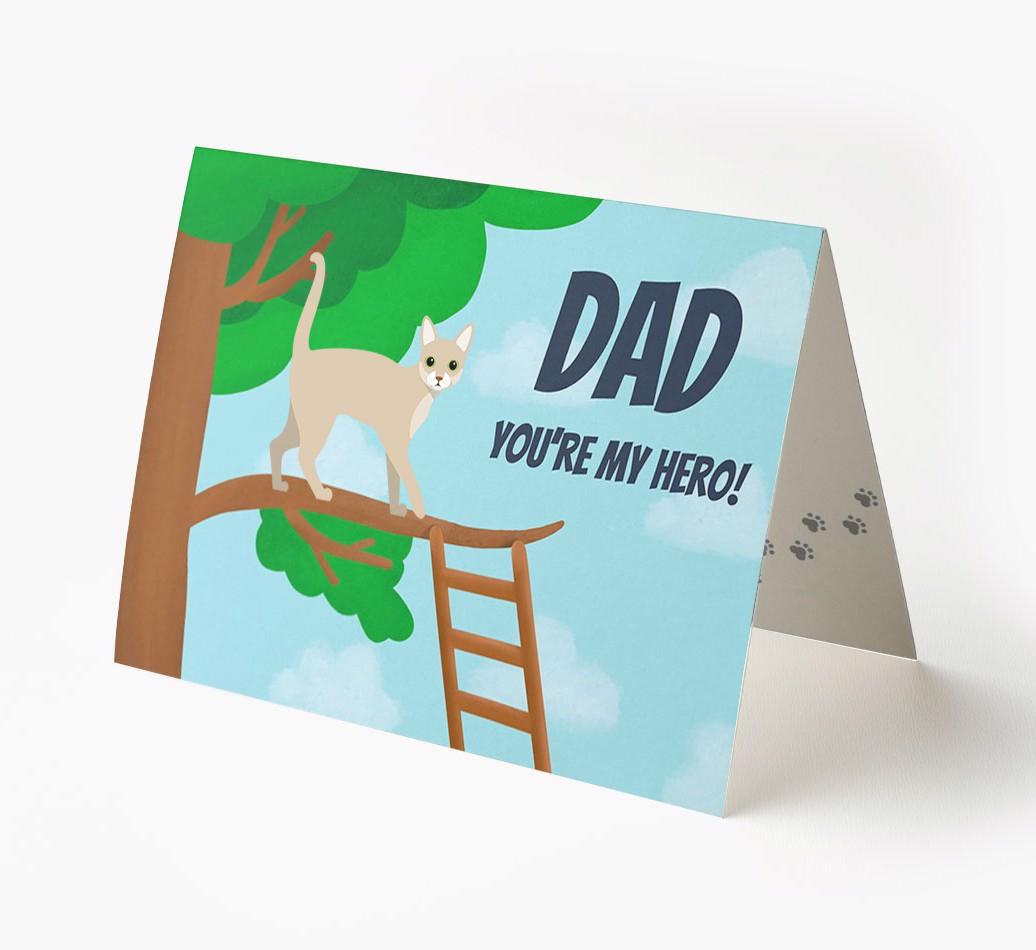Dad, You're My Hero: Personalised {breedCommonName} Card