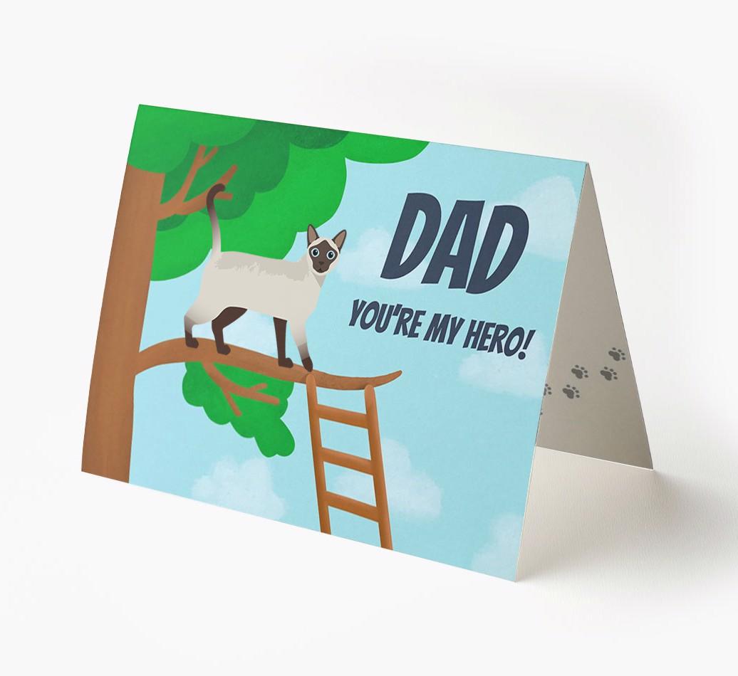 Dad, You're My Hero: Personalised {breedCommonName} Card