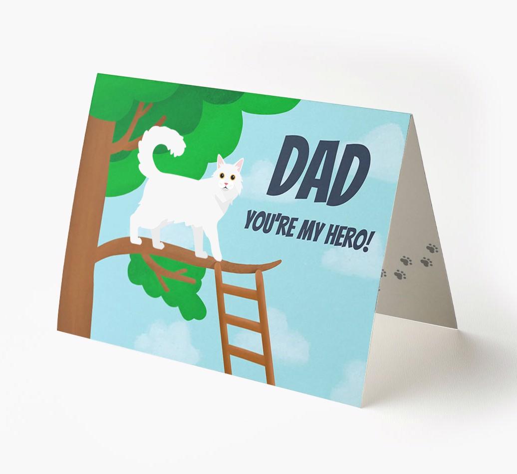 Dad, You're My Hero: Personalised {breedCommonName} Card