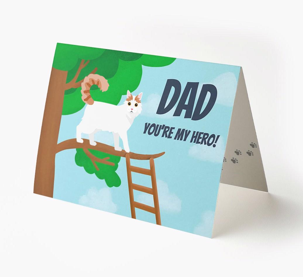 Dad, You're My Hero: Personalised {breedCommonName} Card