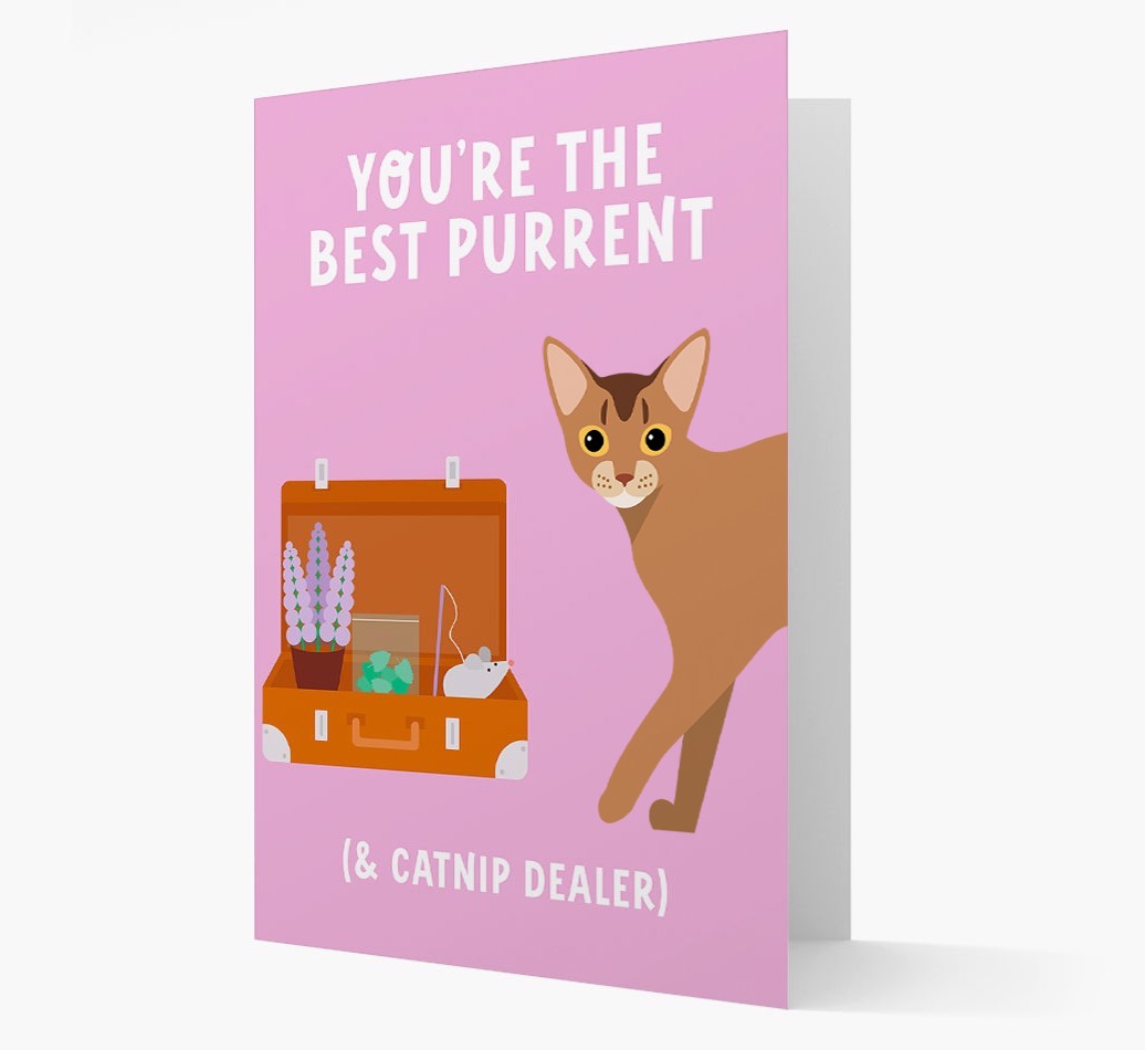 Best Purrent And Catnip Dealer: Personalised {breedCommonName} Card