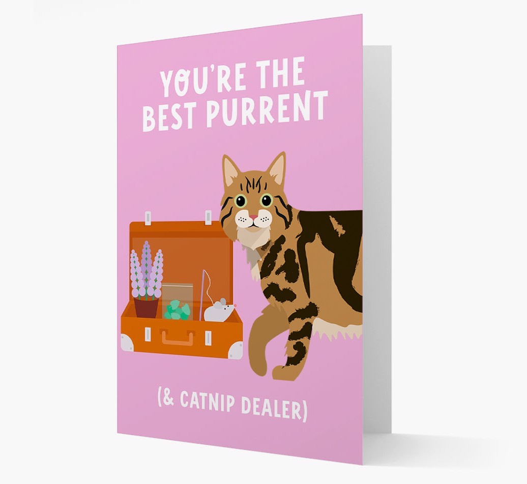 Best Purrent And Catnip Dealer: Personalised {breedCommonName} Card