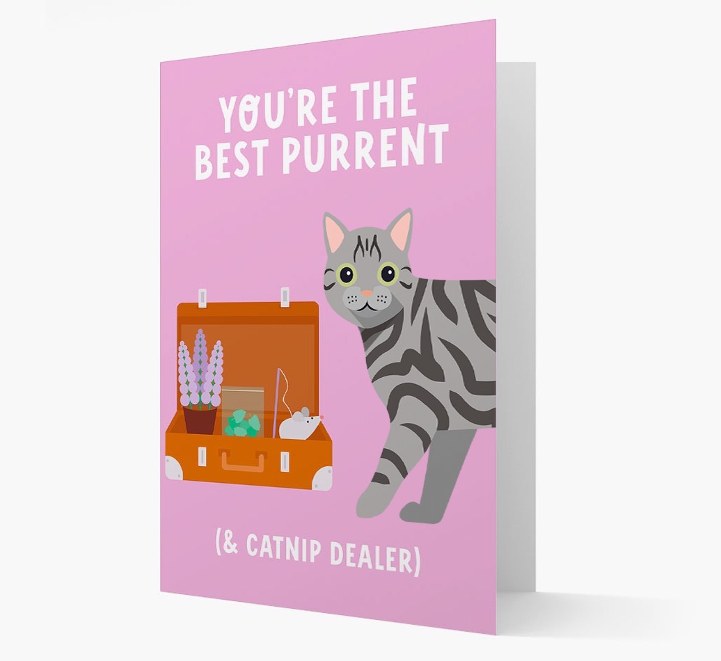 Best Purrent And Catnip Dealer: Personalised {breedCommonName} Card