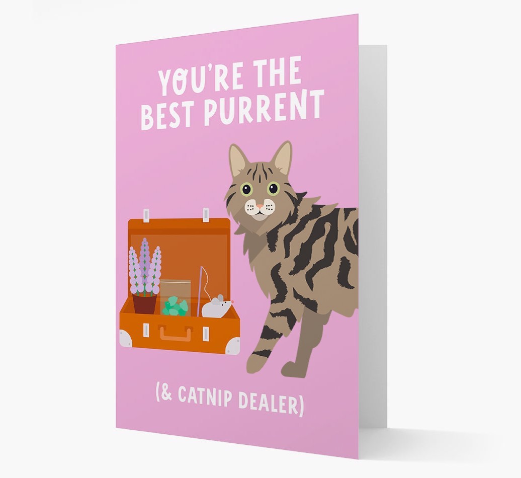 Best Purrent And Catnip Dealer: Personalised {breedCommonName} Card