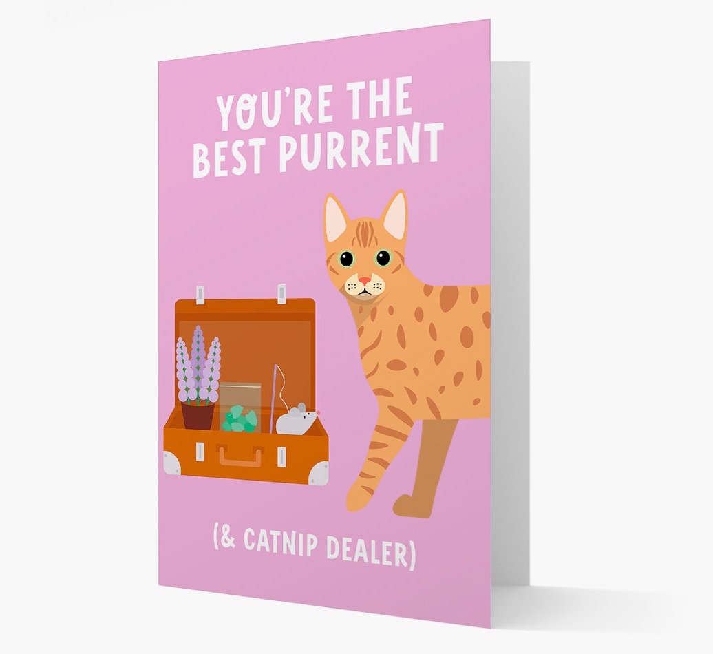Best Purrent And Catnip Dealer: Personalised {breedCommonName} Card