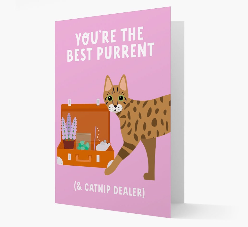 Best Purrent And Catnip Dealer: Personalised {breedCommonName} Card