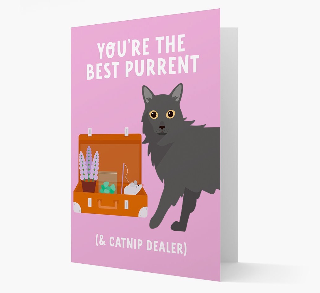 Best Purrent And Catnip Dealer: Personalised {breedCommonName} Card