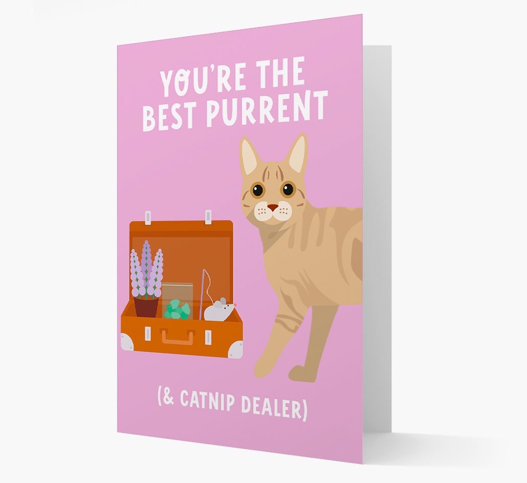 Best Purrent And Catnip Dealer: Personalised {breedCommonName} Card