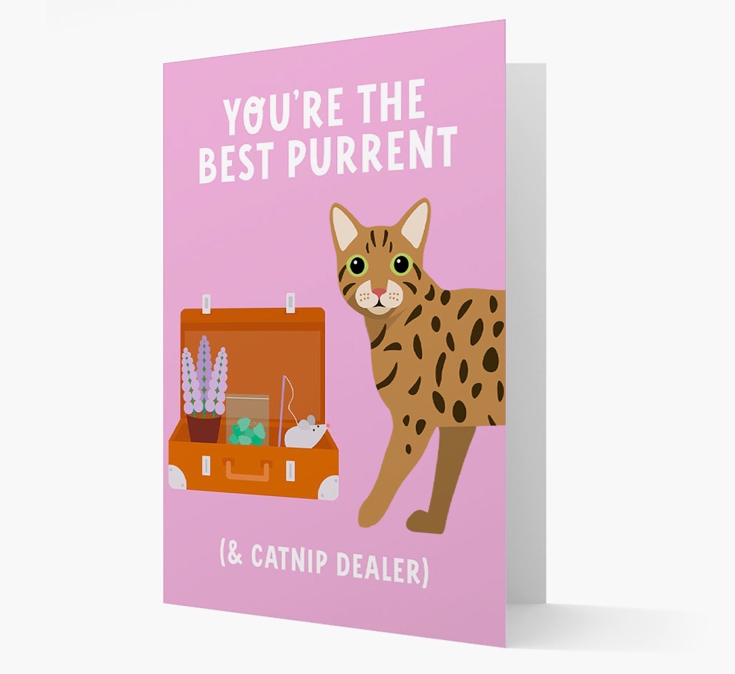 Best Purrent And Catnip Dealer: Personalised {breedCommonName} Card