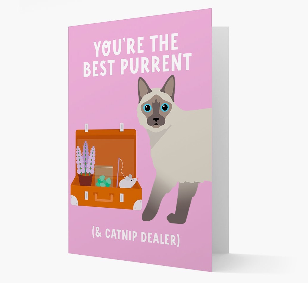 Best Purrent And Catnip Dealer: Personalised {breedCommonName} Card