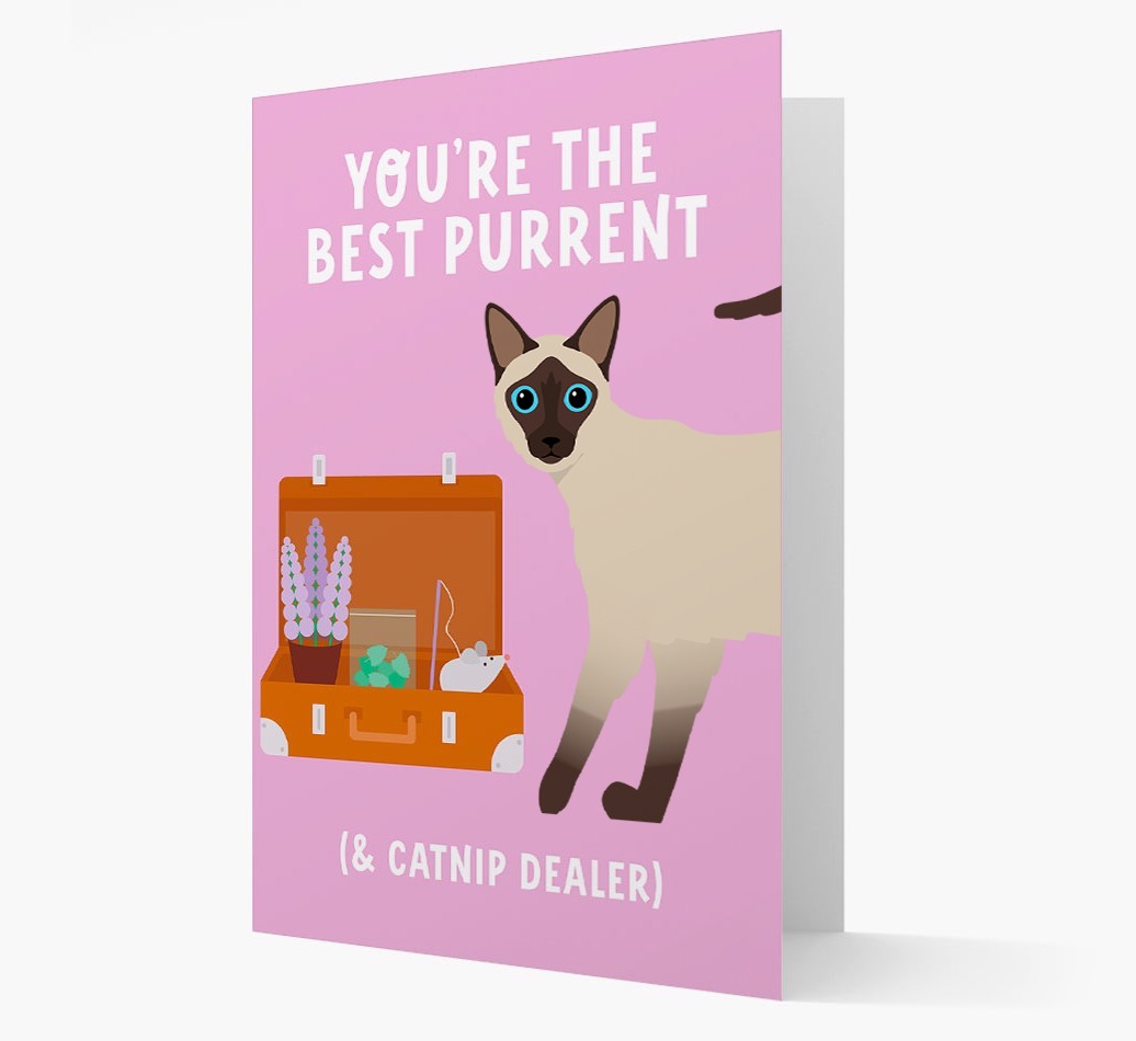 Best Purrent And Catnip Dealer: Personalised {breedCommonName} Card