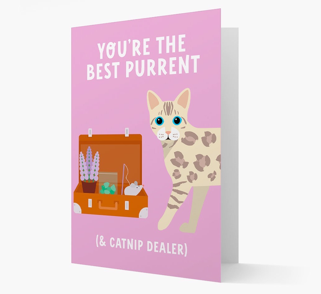 Best Purrent And Catnip Dealer: Personalised {breedCommonName} Card