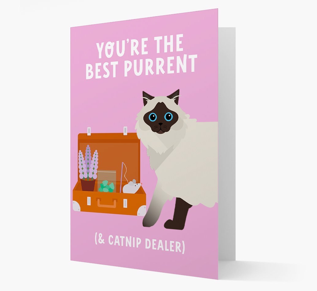 Best Purrent And Catnip Dealer: Personalised {breedCommonName} Card