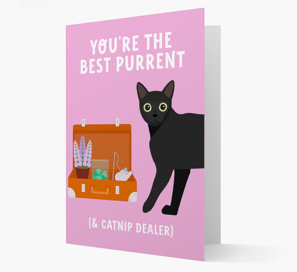 Best Purrent And Catnip Dealer: Personalised {breedCommonName} Card