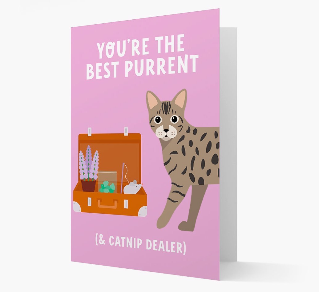 Best Purrent And Catnip Dealer: Personalised {breedCommonName} Card