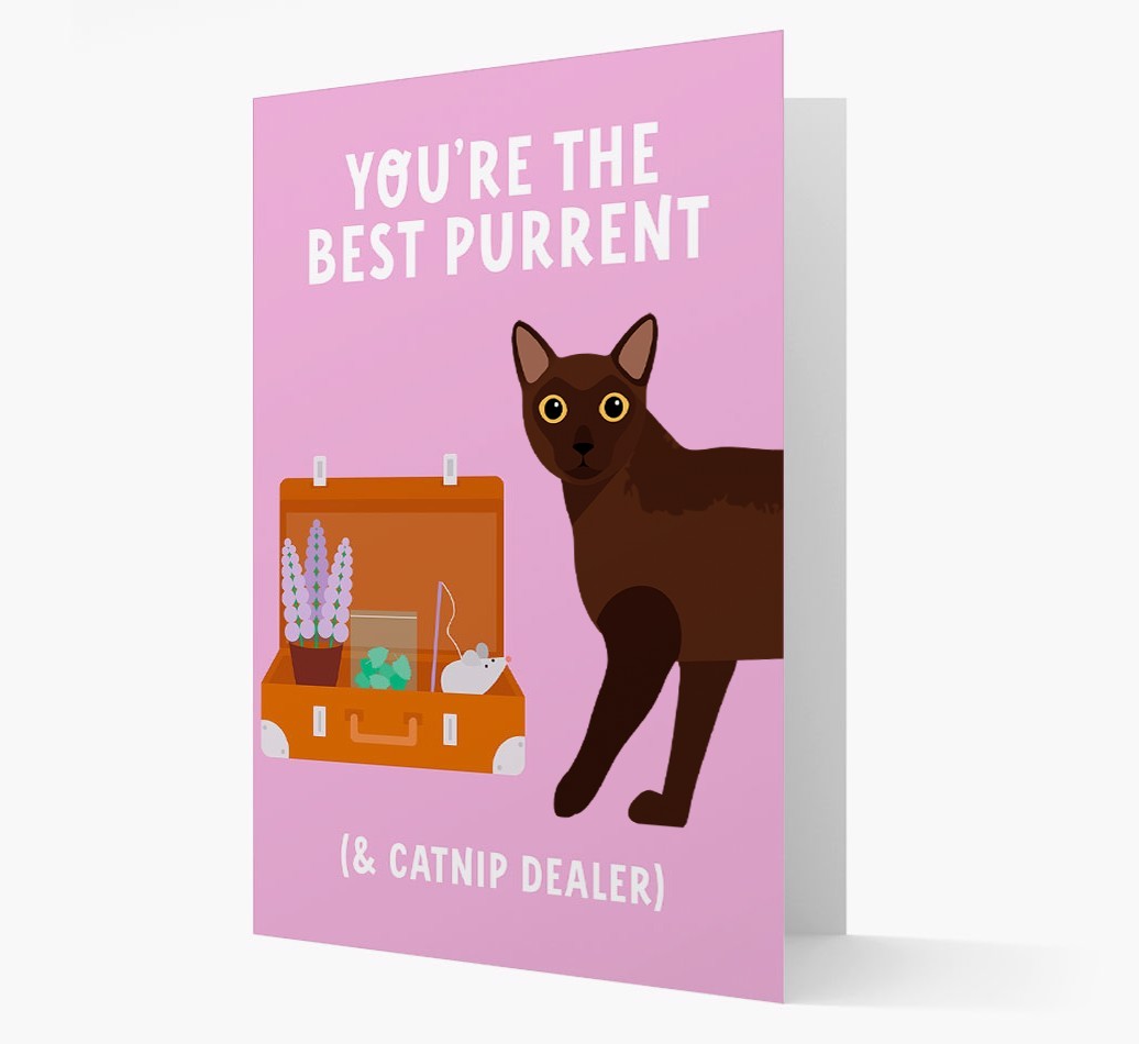 Best Purrent And Catnip Dealer: Personalised {breedCommonName} Card